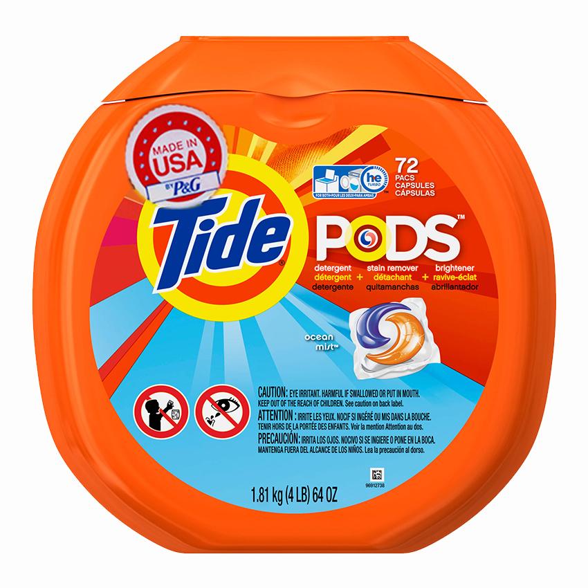 Túi giặt tide pods clean breeze 64oz - 72 counts
