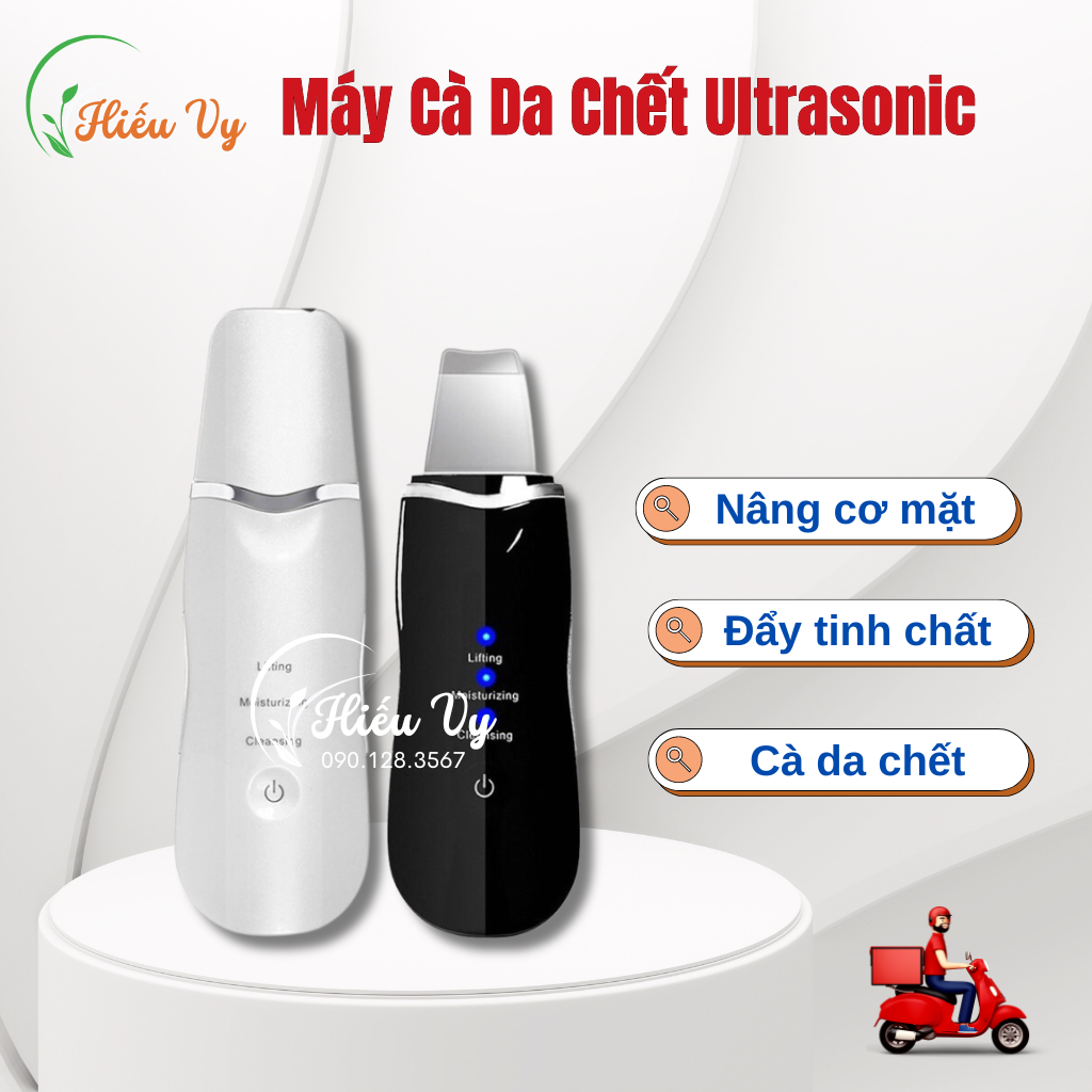 Máy cà da chết, máy sủi da chết tích điện ultrasonic shovel 3 chế độ