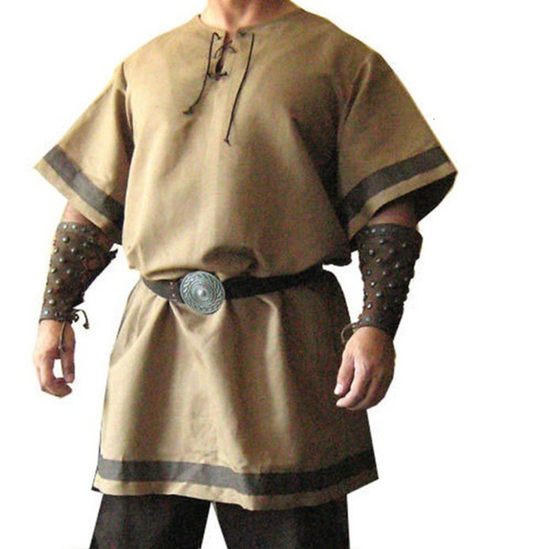 Thời Trung Cổ hiệp sĩ người lính áo Viking cướp biển Áo hiệu suất quần áo