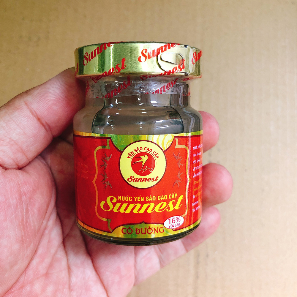 01 Hộp x 6 lọ x 70ml Yến Sào Sunnest chưng đường phèn - 01 Hộp x 6 lọ x 70ml Yến Sào Sunnest chưng đường phèn -