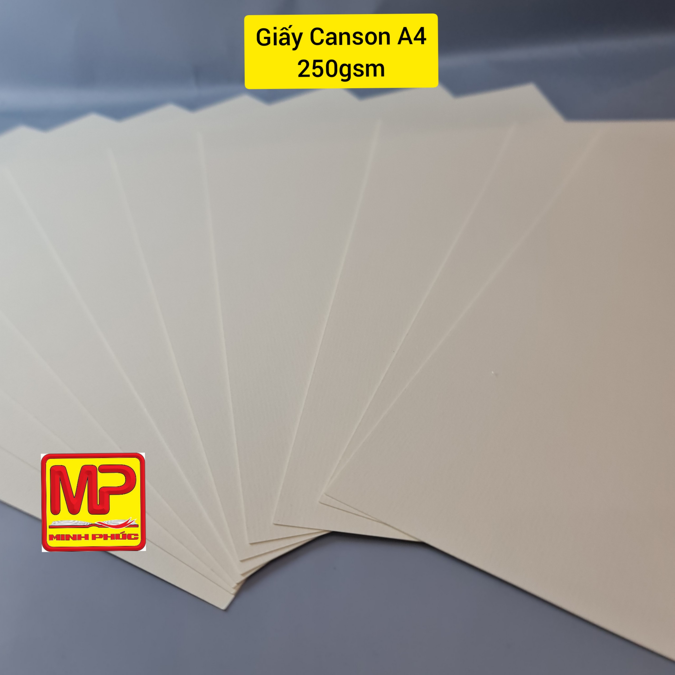 Giấy vẽ màu nước canson - xấp 10 tờ - giấy định lượng 250gsm, dùng vẽ màu nước, màu acrylic, chì nước | vpp minh phúc