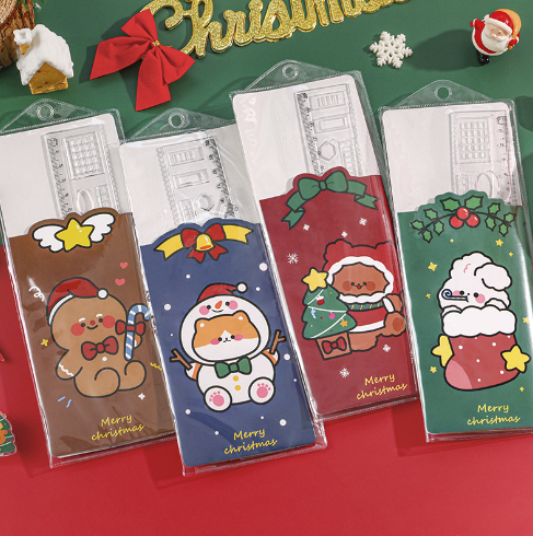 Bộ 4 món thước kẻ hình giáng sinh noel