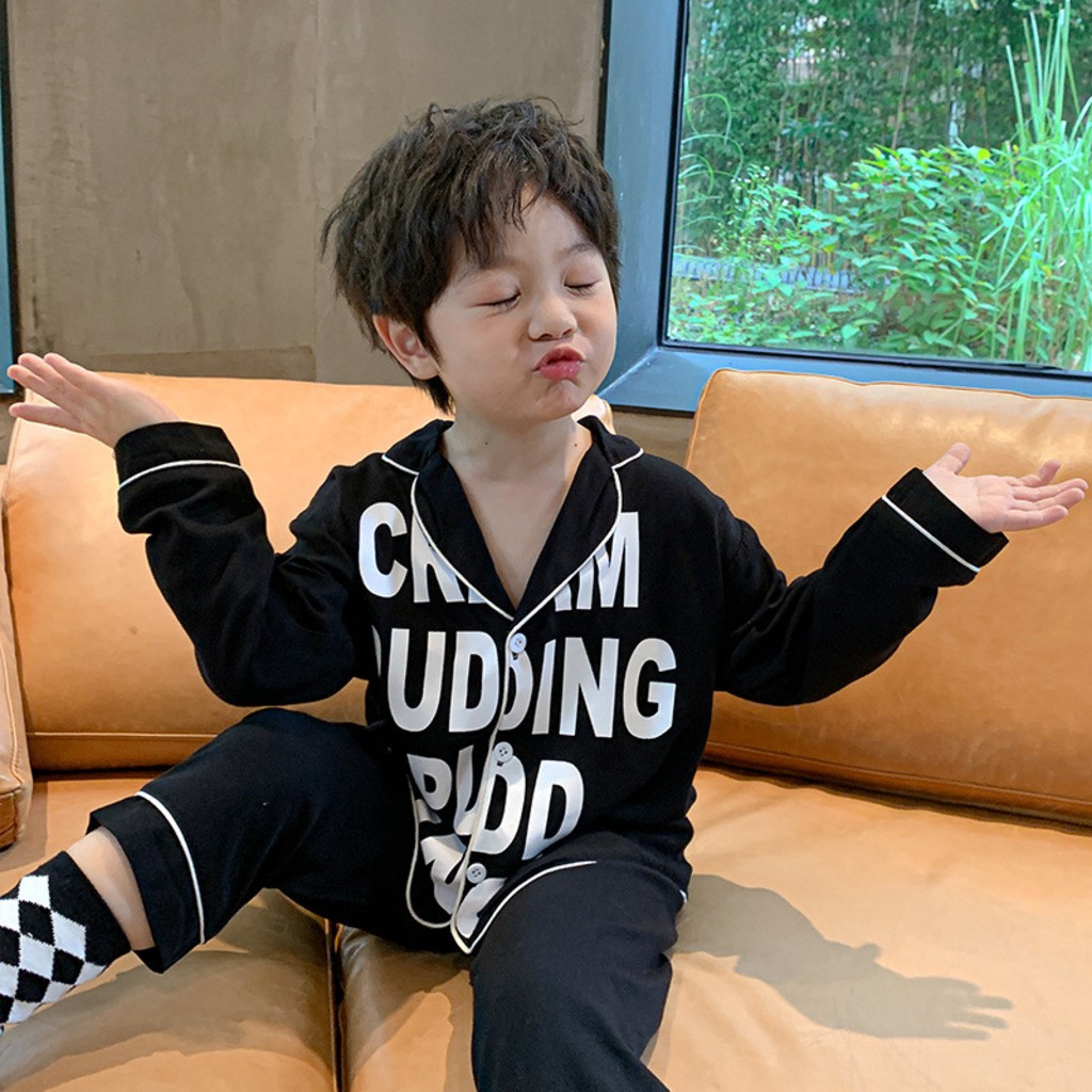 Bộ Quần áo ngủ PiJaMa Chất Lụa Trẻ Em Dài Tay Cao Cấp Chất Lụa Satin Cho bé Trai béGái Từ 6kg Đến 28kg_KANGMIN KIDS