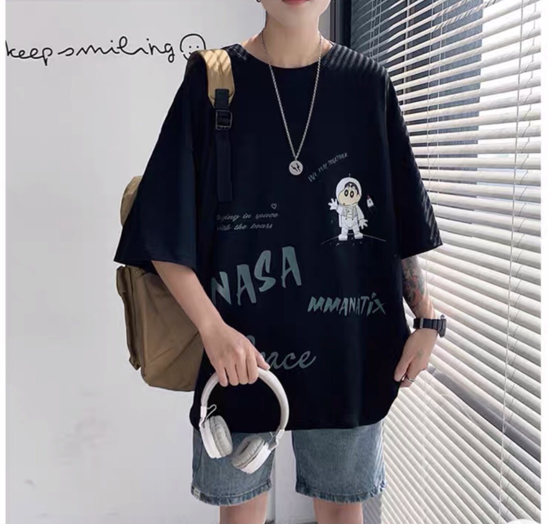 Áo thụng tay lỡ cậu bé Shin Chất cottong su mịn đẹp Fom thụng tay lỡ