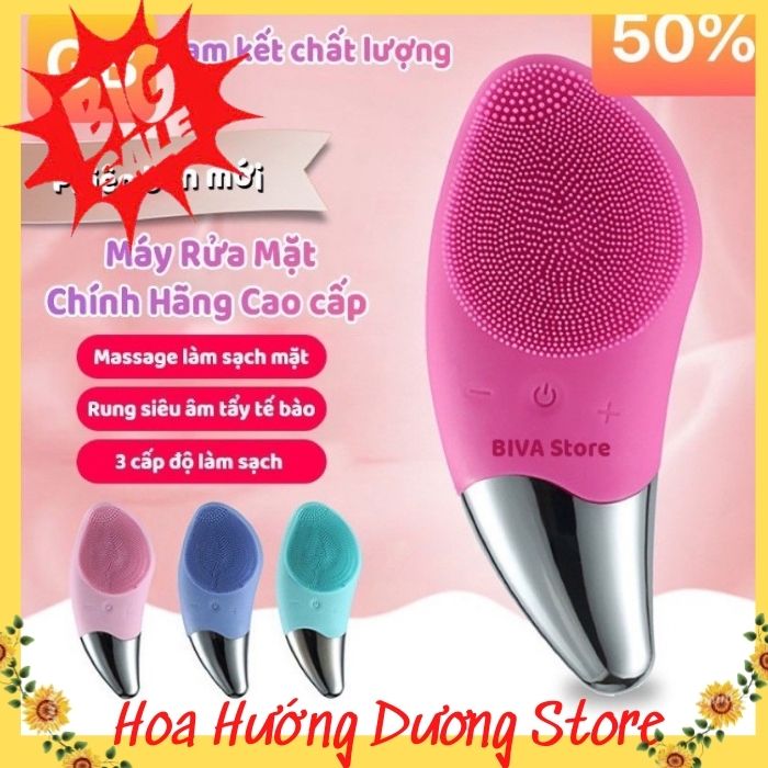 Máy Rửa Mặt Làm Da Sạch Sâu, Chống Lão Hóa Và Nâng Cơ Da HTS Facial Brush Ion Sonic-6 Cấp Tốc Độ Tích Hợp Sóng Âm-BR 020 Máy rửa mặt sonic 2 in 1 Máy Rửa Mặt AIKEDILI SONIC FACIAL CLEANSING STANDARD