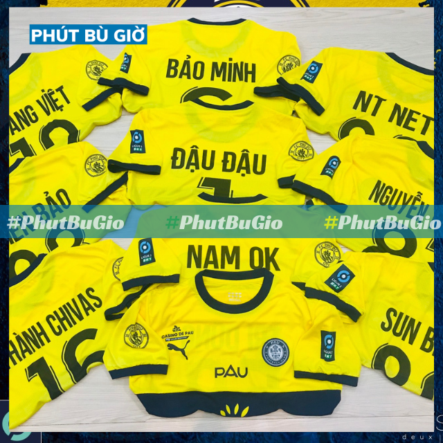 Bộ Quần Áo Thun Thái Trơn + In Tên Số Theo Yêu Cầu - Phút Bù Giờ Sports