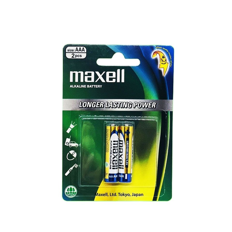 Pin aaa maxell alkaline vỉ 2 viên lr032b chính hãng