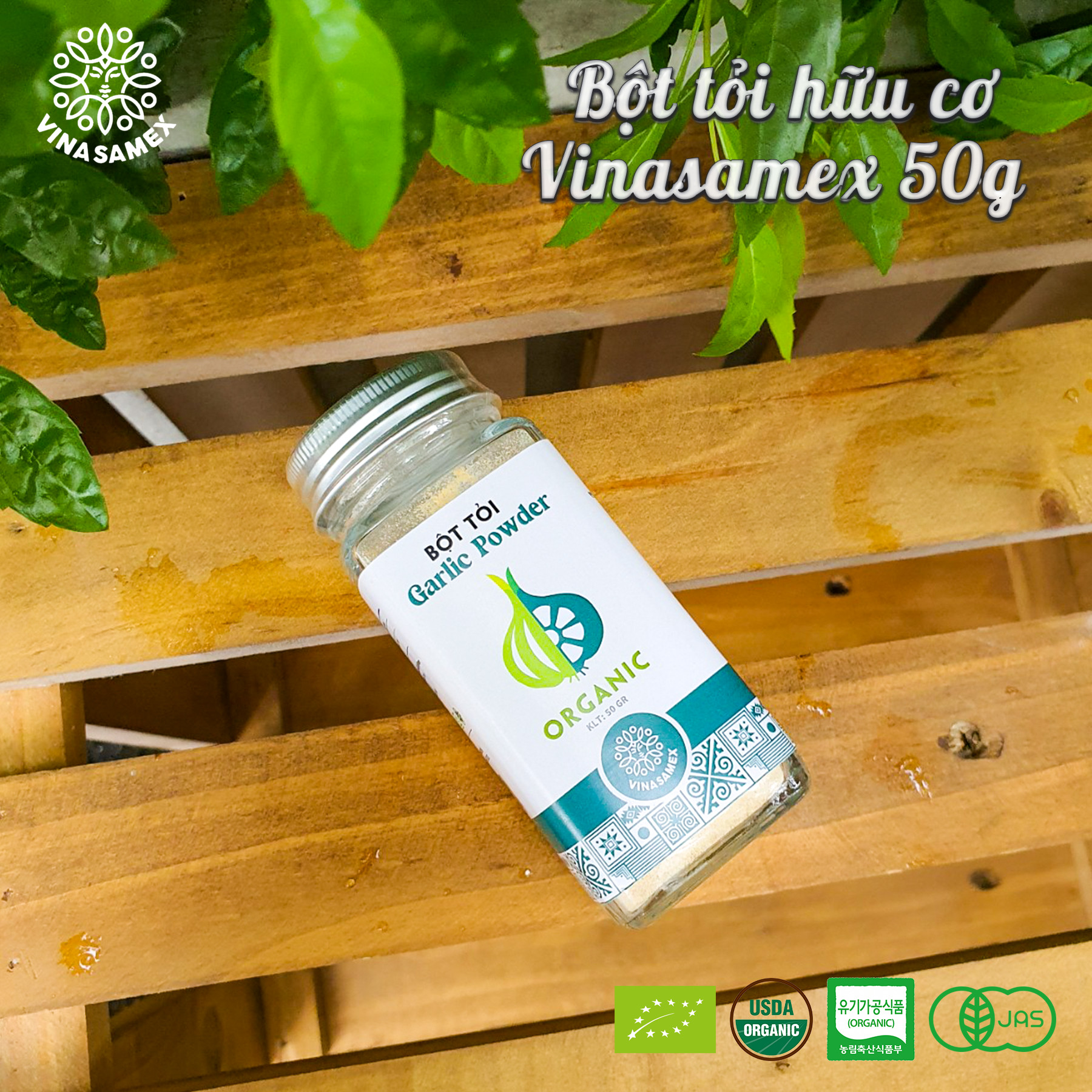 Bột tỏi hữu cơ Vinasamex 50g