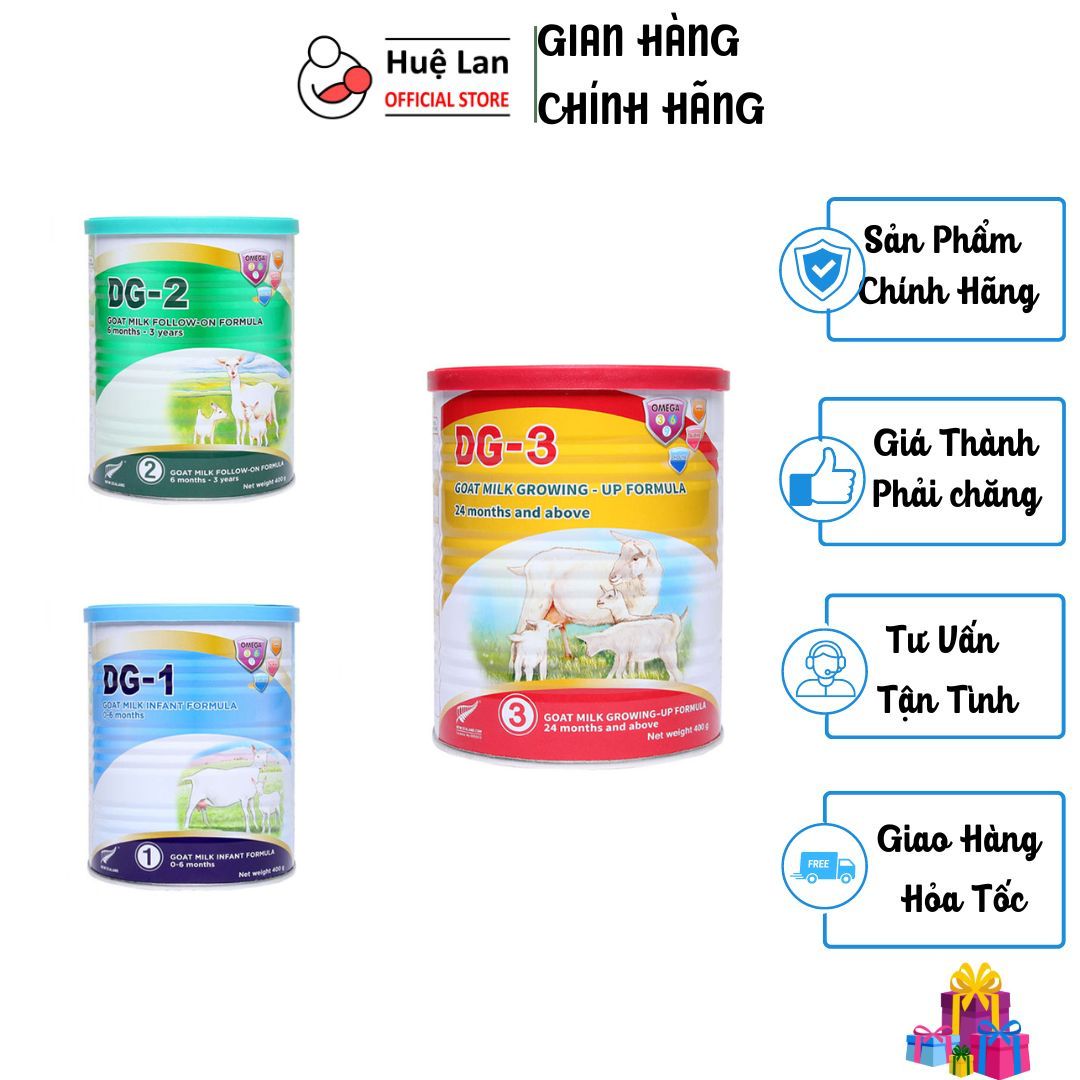 Sữa Bột DG Goat Milk Follow - On Formula  Số 1/2/3 Hộp 400/800g - huelanofficial