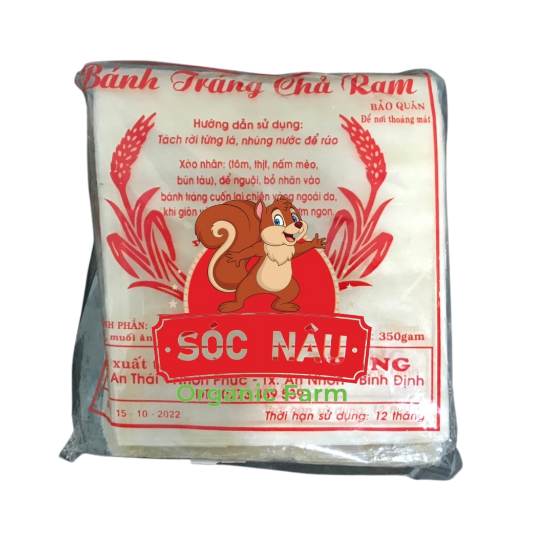 Bánh tráng cuốn Bánh tráng cuốn chả ram tôm đất bình định loại 350gram gần 80 bánh - Soc Nau Tay Nguyen loại 1 bịch và 5 bịch