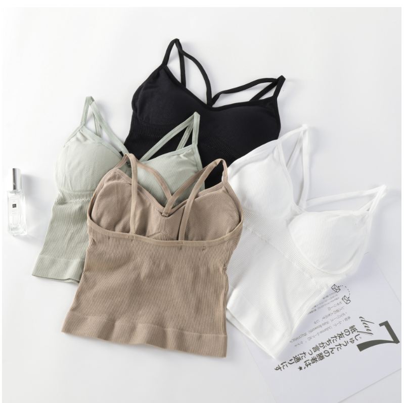1E06 Áo tập gym , áo tập gym dáng croptop có đệm nâng ngực v8