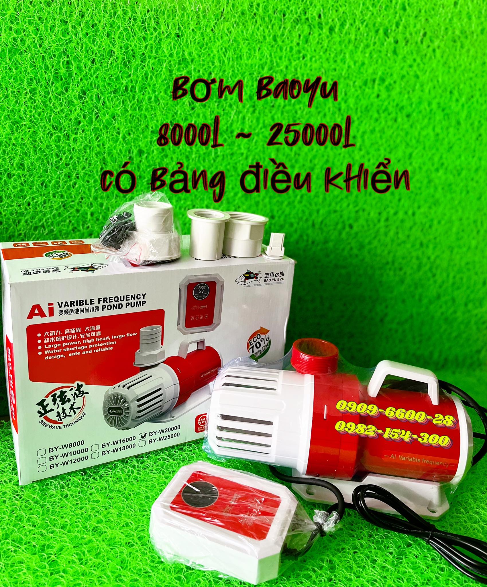 Máy bơm bể cá – hồ koi baoyu by-w8000-10000-12000-16000-18000-20000-25000l/h