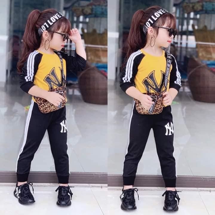 Bộ thể thao dài tay cotton len cho bé