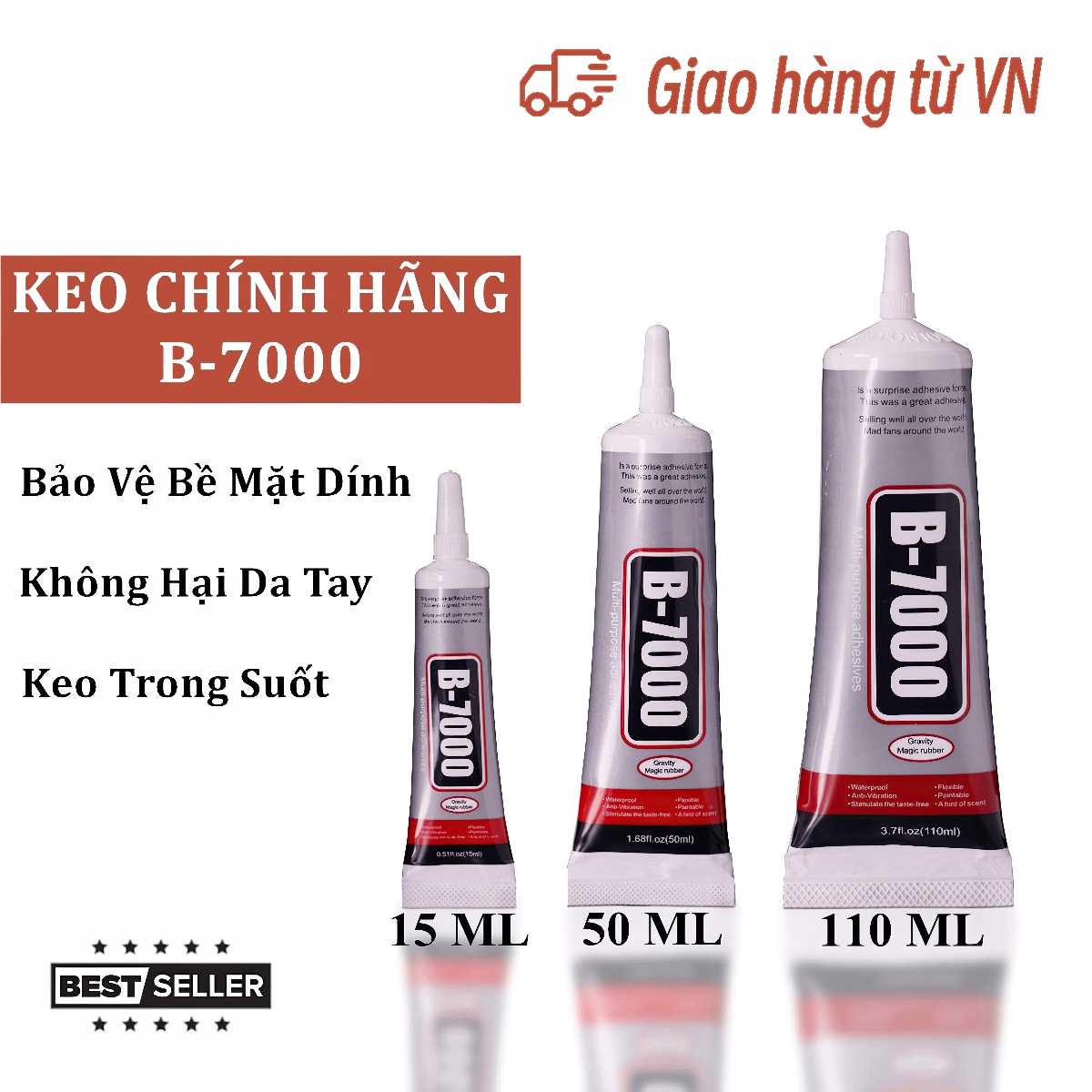 Keo dán màn hình điện thoại B7000 dung tích 15ml, 50ml, 110ml siêu dính, dán gioăng, cảm ứng điện thoại, đồ nhựa