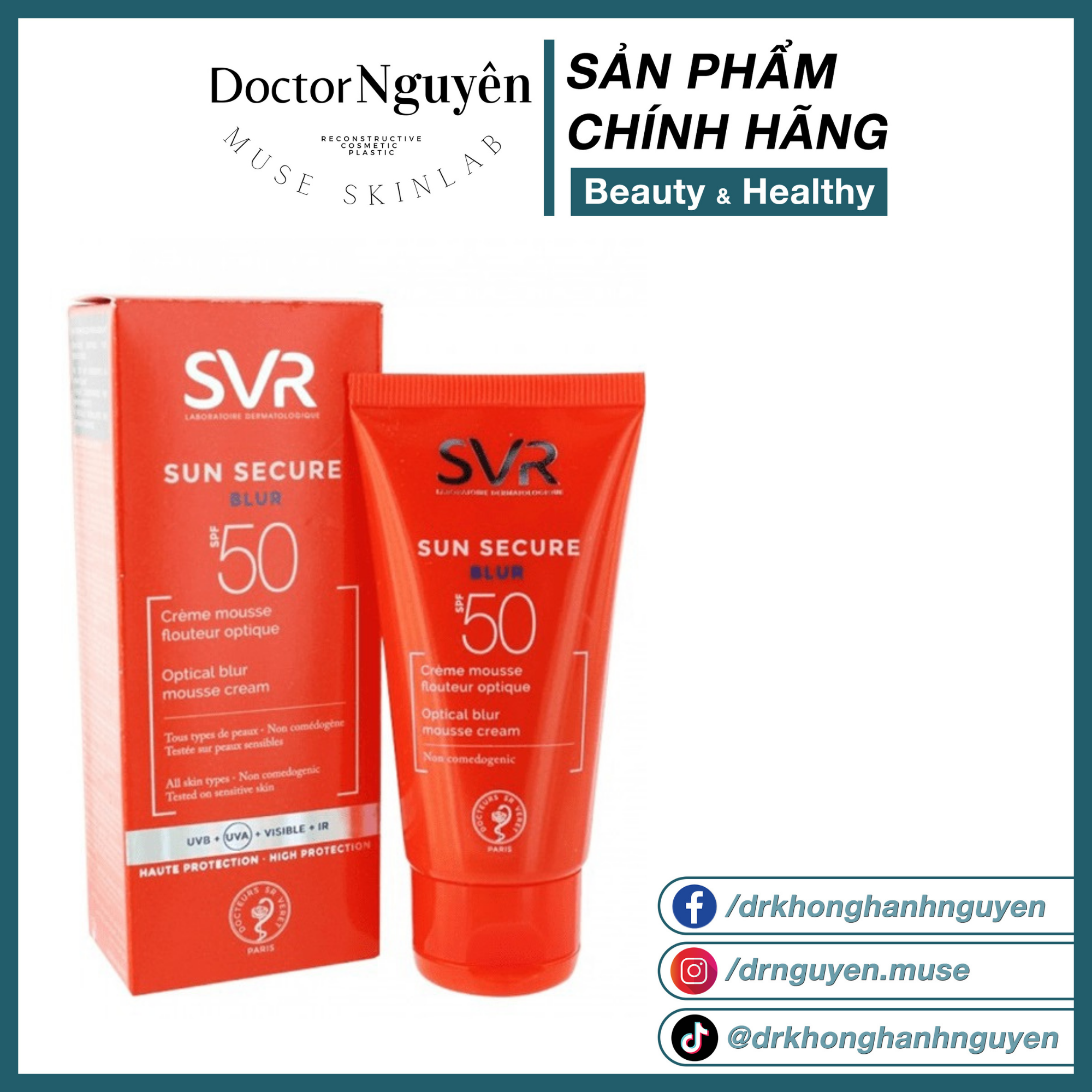 Kem chống nắng svr sun secure fluide spf50+