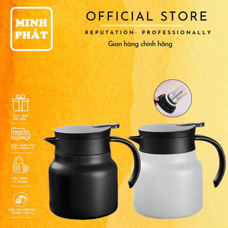 Ấm giữ nhiệt pha trà inox 316 có lọc trà dung tích 800ml và 1000ml