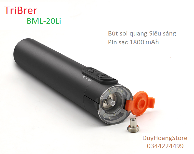 Bút soi quang Tribrer BML-20Li pin sạc 1800mAh 15km siêu sáng có tích hợp đèn LED