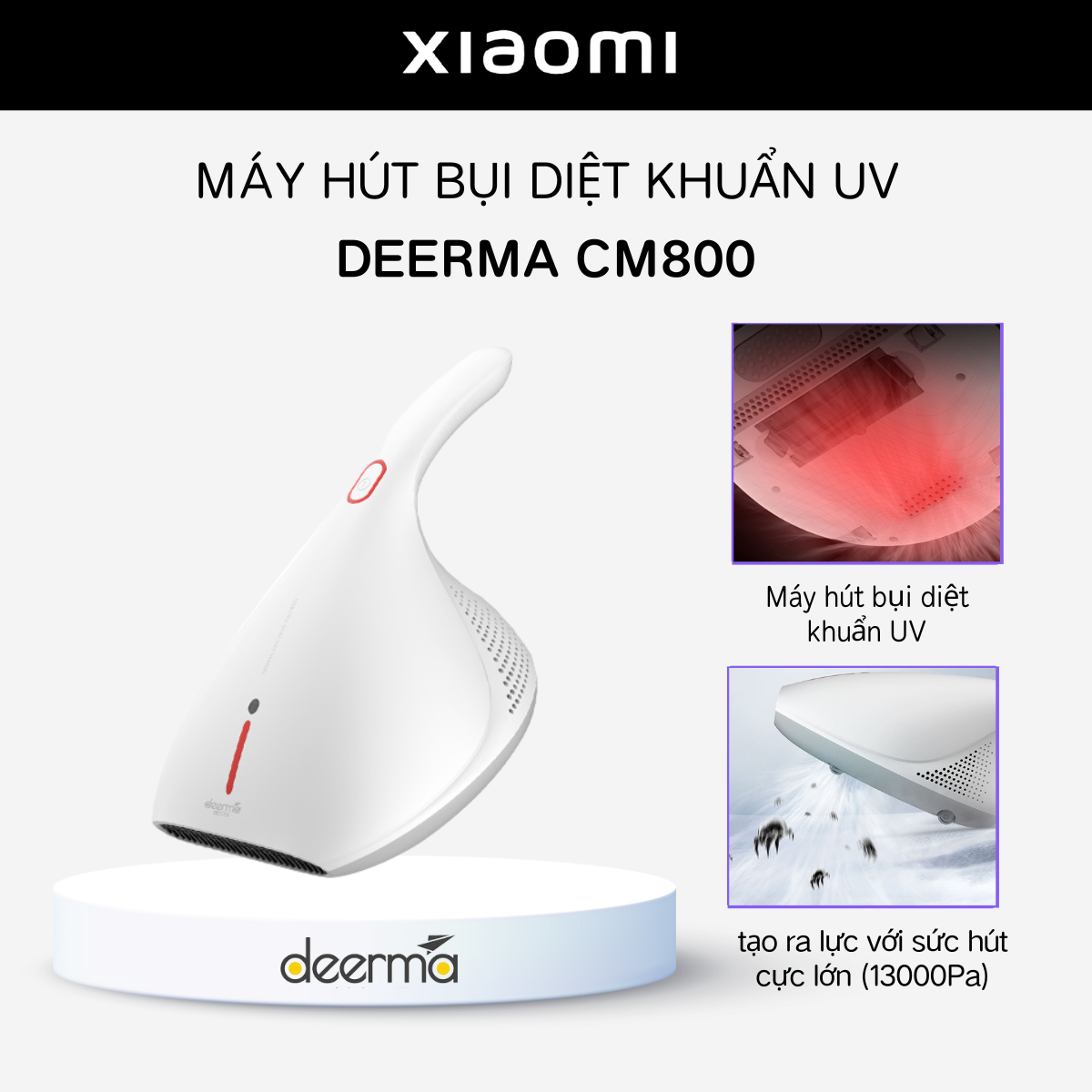 Máy hút bụi giường nệm diệt khuẩn deerma cm800 - xiaomi fans
