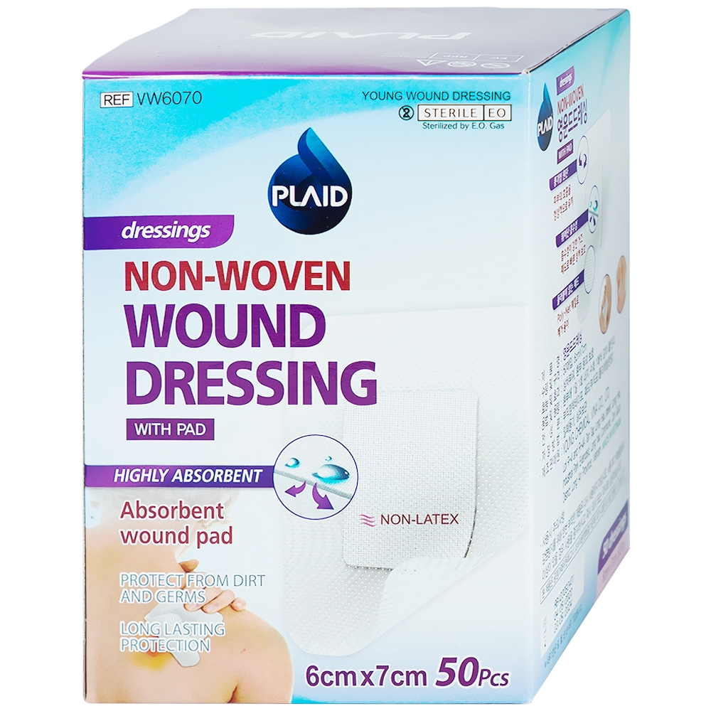 Băng gạc vô trùng Young Wound Dressing hỗ trợ bảo vệ vết thương 6cm x 7cm