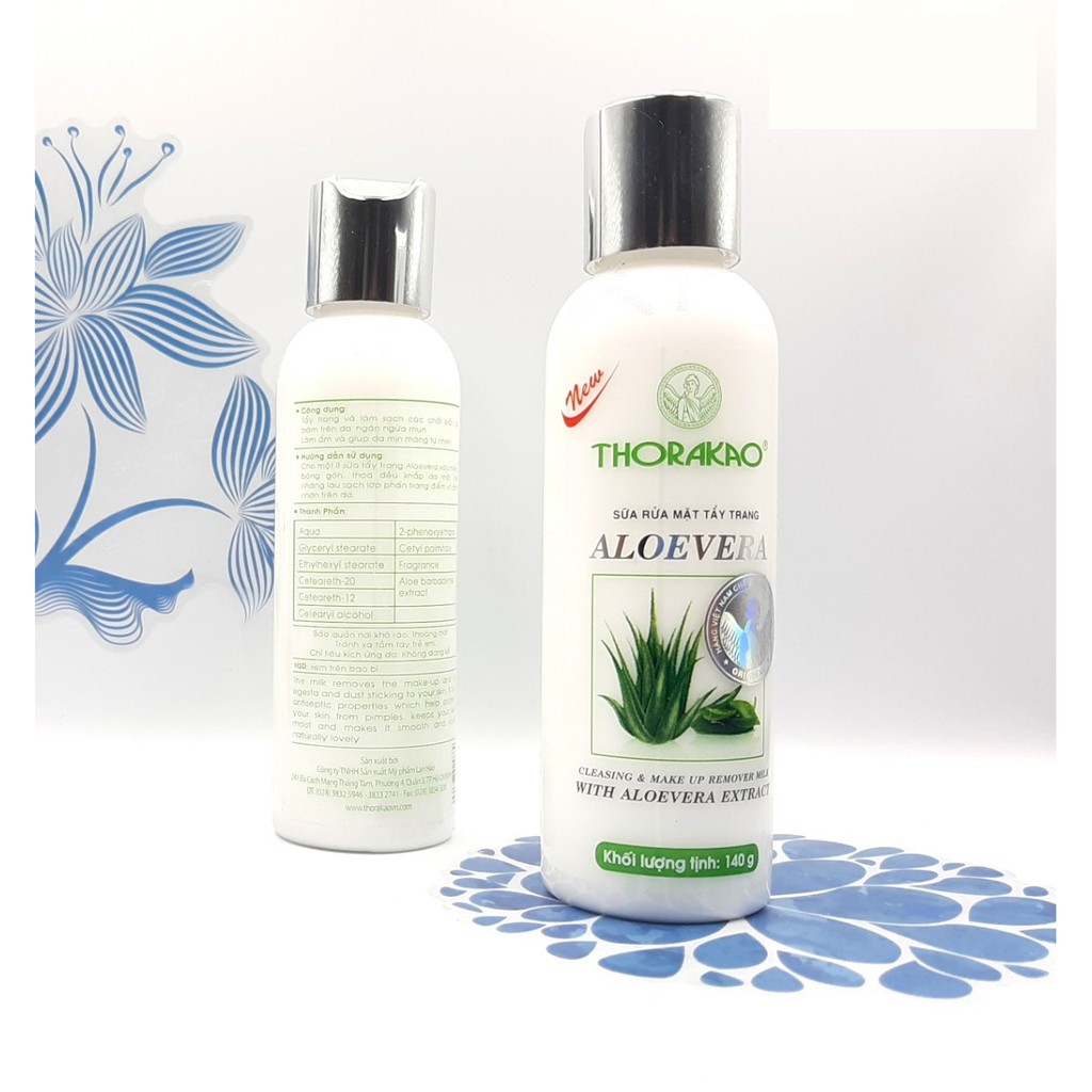 Thorakao Sữa Rửa Mặt Tẩy Trang AloeVera 140g
