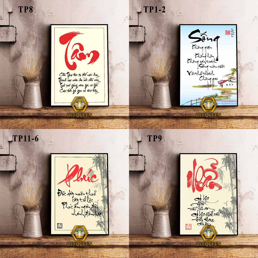 Tổng Hợp Các Tranh Thư Pháp - Câu Đối Hay Nhất - Phổ Biến Nhất