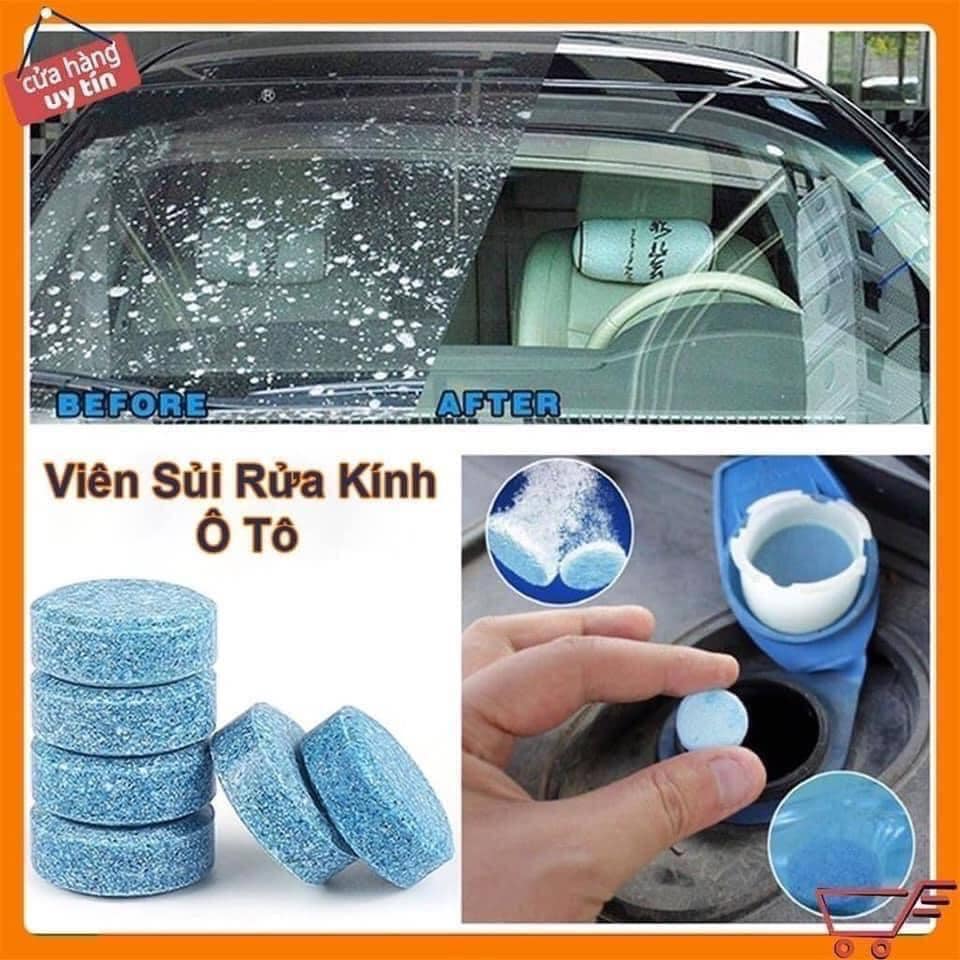 Viên sủi nước rửa kính xe ô tô,xe hơi, cho kính nhà... lau kính, chùi kính siêu sạch, dưỡng ẩm cho gạt