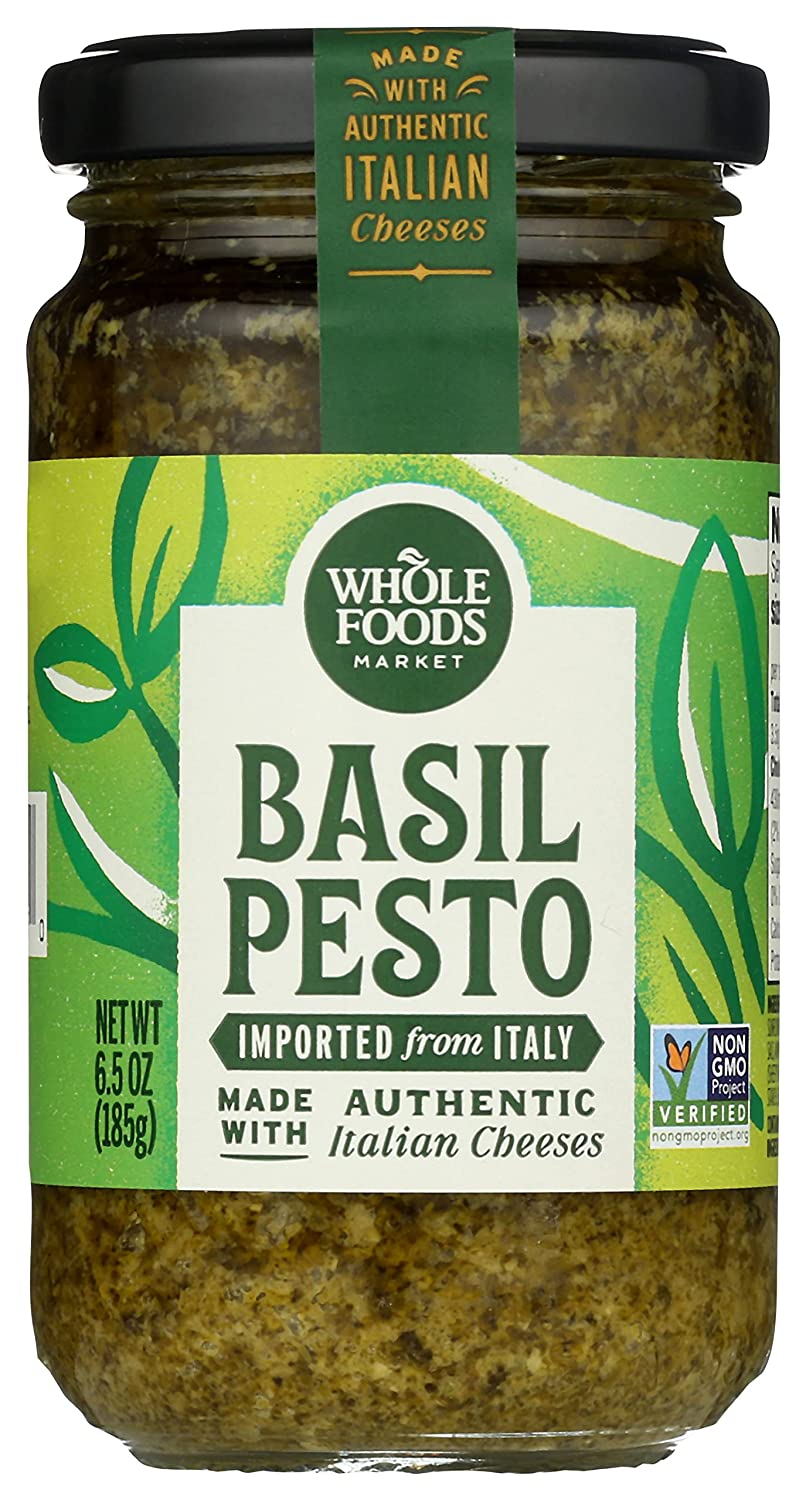 SỐT PESTO BASIL - PHÔ MAI Ý CHO MÓN PASTA - PIZZA - SPAGHETTI - SALAD 365 by Whole Foods Market, Non GMO, 185g (6.5 oz)