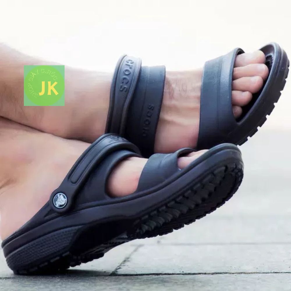 Sandal nam cross classic roomy fit ,đi mưa, kháng khuẩn, chuẩn xịn full box, màu navy