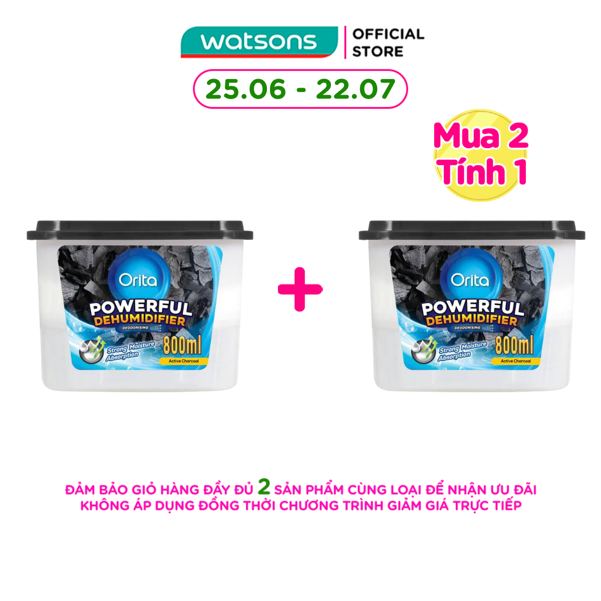 Hộp Hút Ẩm Và Khử Mùi Orita Than Tre Hoạt Tính 800ml