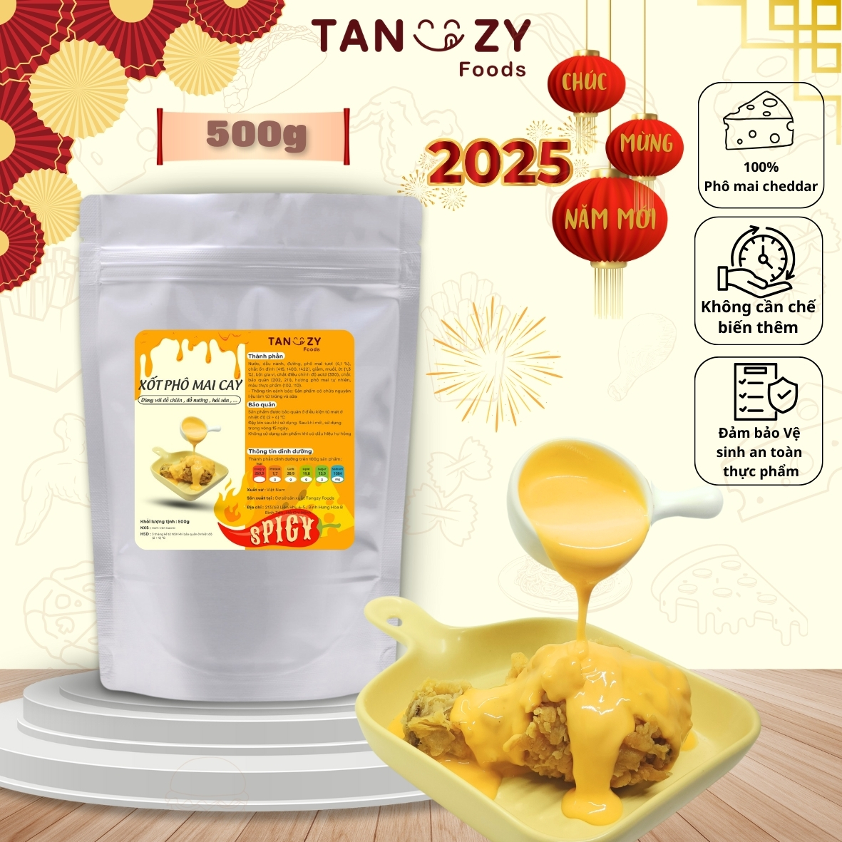  XỐT PHÔ MAI CAY chấm gà rán đồ chiên  mì trộn Sốt Phô Mai Cay  hải sản  đồ nướng  BBQ 