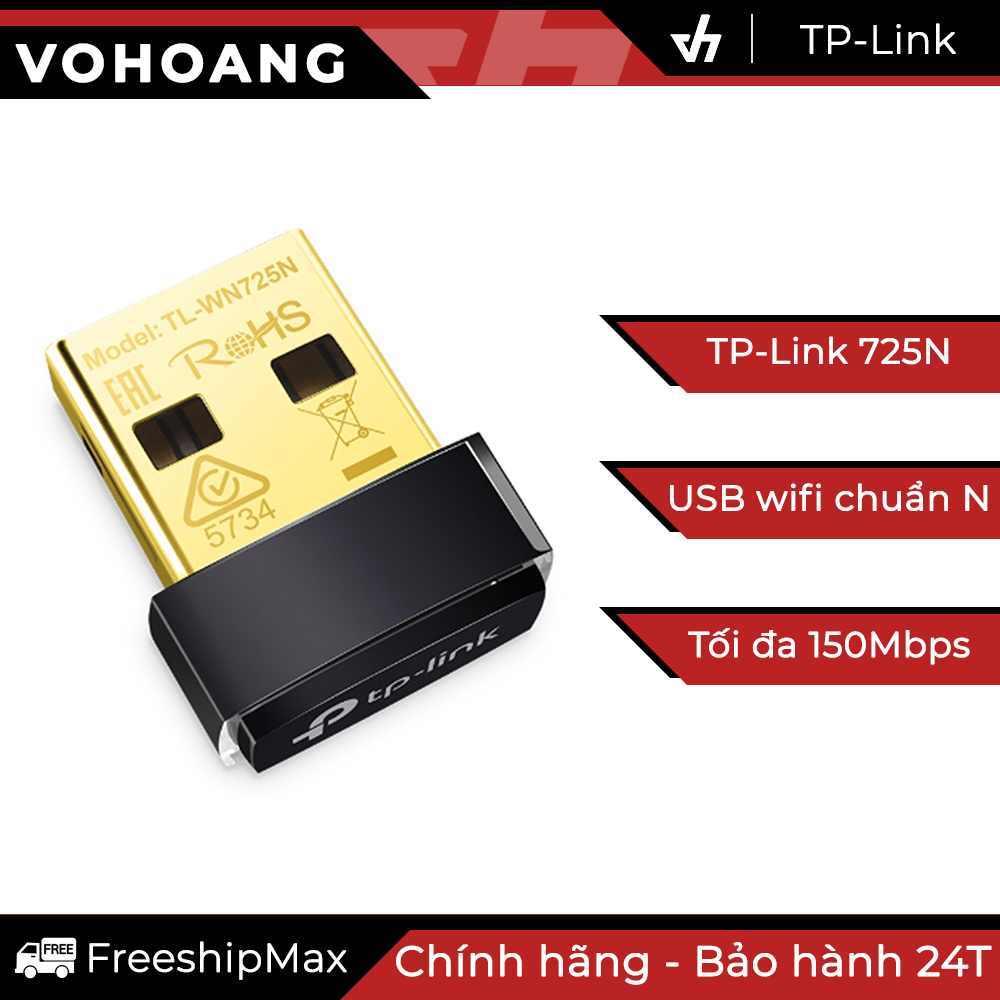 USB thu sóng Wifi TP-Link WN725N (Đen)