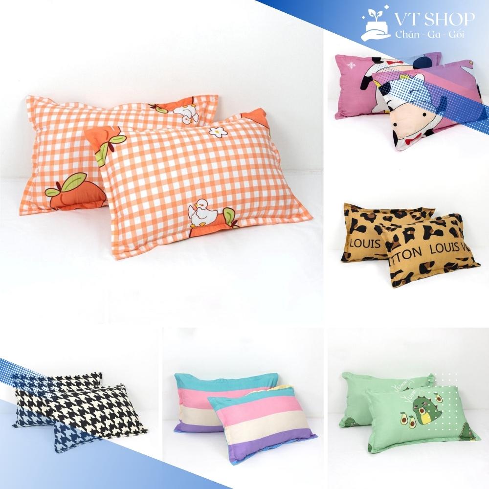 VỎ GỐI NẰM CHẤT LIỆU COTTON POLY- VỎ GỐI SIÊU MỀM MỊN - VỎ GỐI GIÁ SIÊU RẺ (2 chiếc)