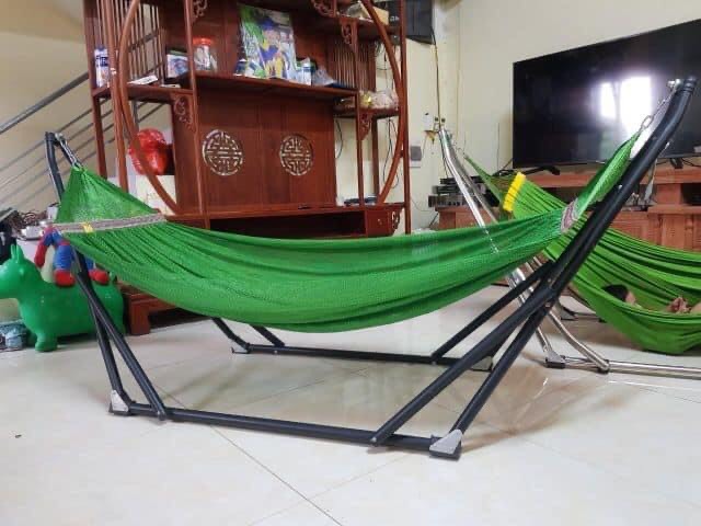 Võng xếp khung sắt sơn tĩnh điện kèm lưới cỡ đại