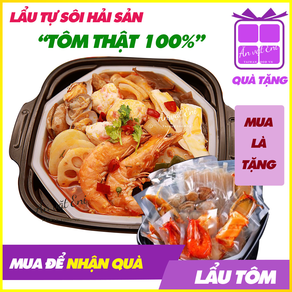 Lẩu tự sôi hải sản tôm - lẩu hải sản tự sôi