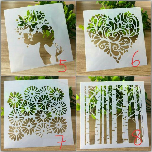 Khuôn vẽ mika dẻo 13*13cm