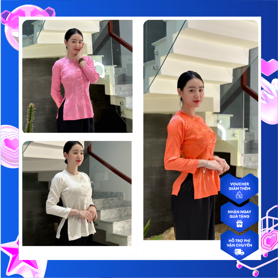 Bà ba đi chùa , đồ lam nữ,đồ thời trang vải gấm thượng hải
