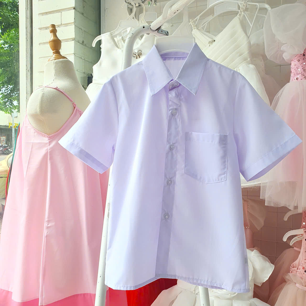 Áo sơ mi đồng phục học sinh nam cấp 1, cấp 2, cấp 3 HSA04 _ Beekids, Áo sơ mi đi học bé trai cấp 1, cấp 2, cấp 3. Áo sơ mi trắng đồng phục học sinh
