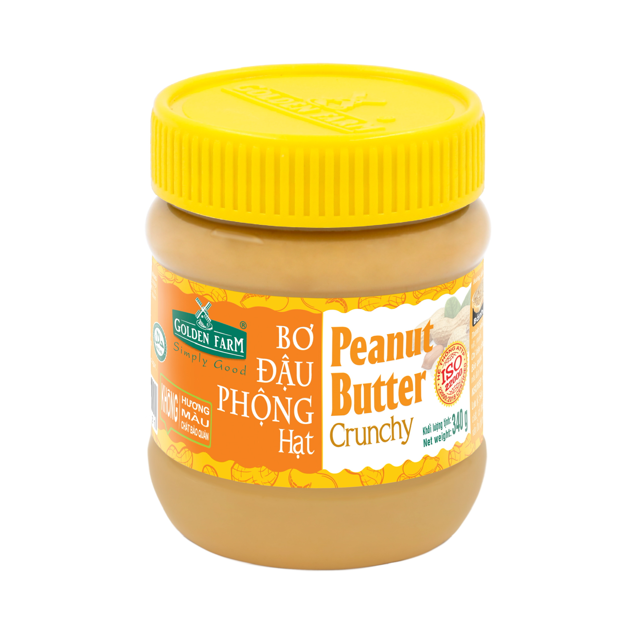 Bơ đậu phộng hạt golden farm 340gr