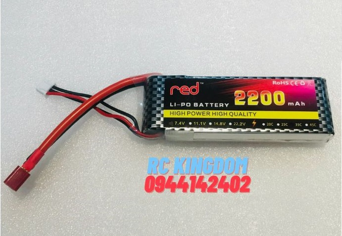 Pin 2200mah 2s/3s cho xe tàu, máy bay điều khiển từ xa