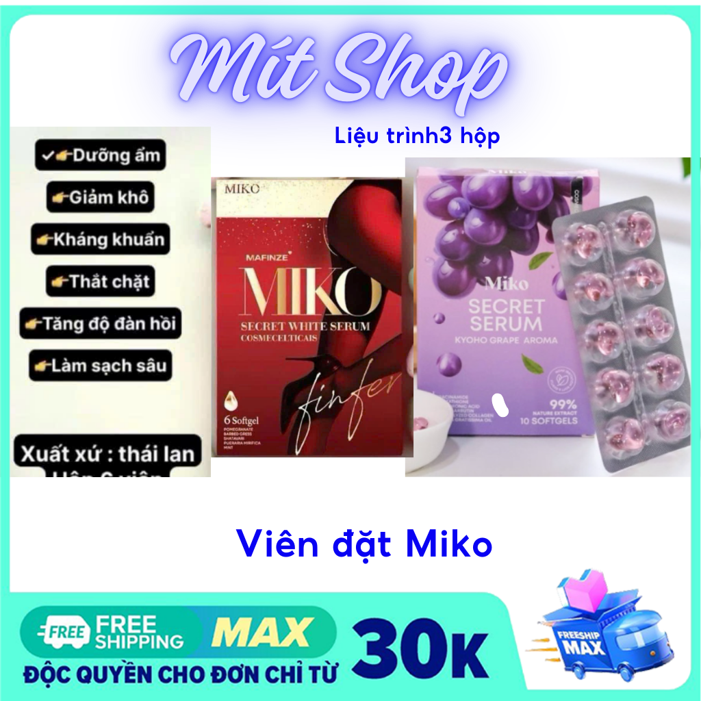 viên đặt miko finfer briar plus hàng chuẩn thái lan 6v se khít tạo nước hạn chế khô hạn hàng chính hãng thái lan