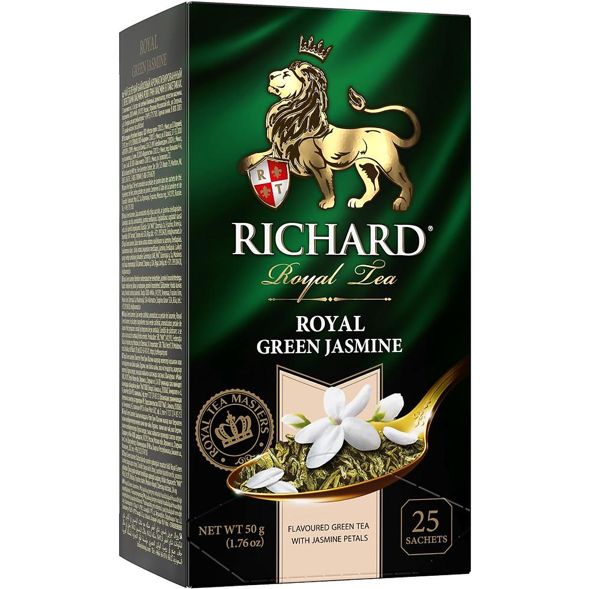 Trà Xanh Túi Lọc Thượng Hạng Hiệu Richard Hương Hoa Nhài - Tea Richard Royal Green Jasmine hộp 25 gói