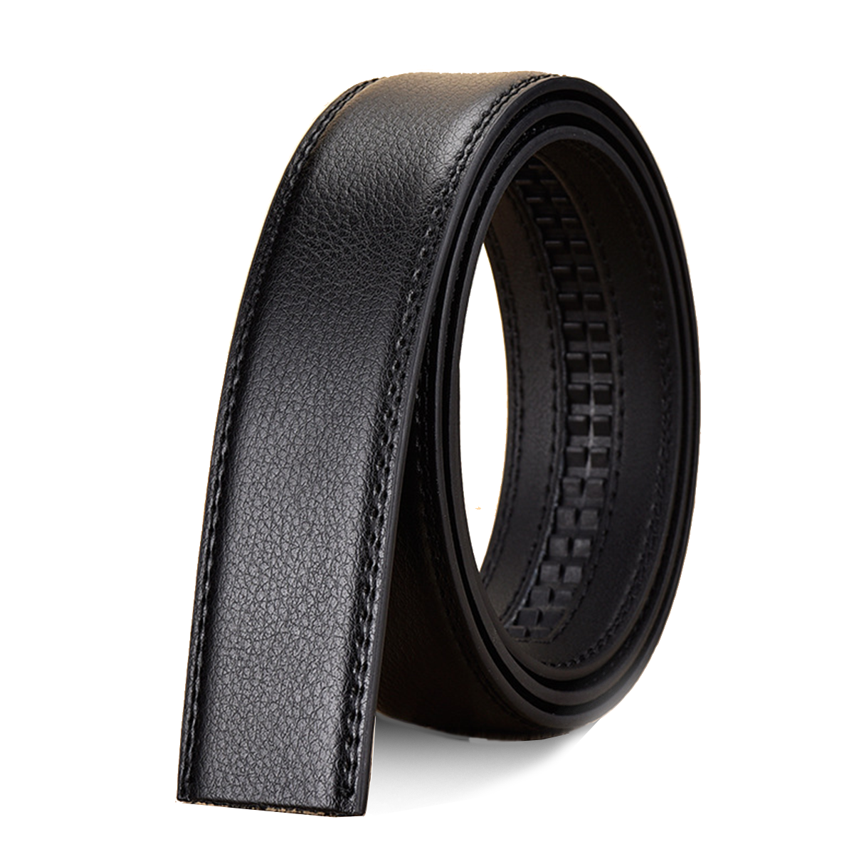 Dây thắt lưng rời, dây rời thắt lưng nam màu đen dài 110-120cm