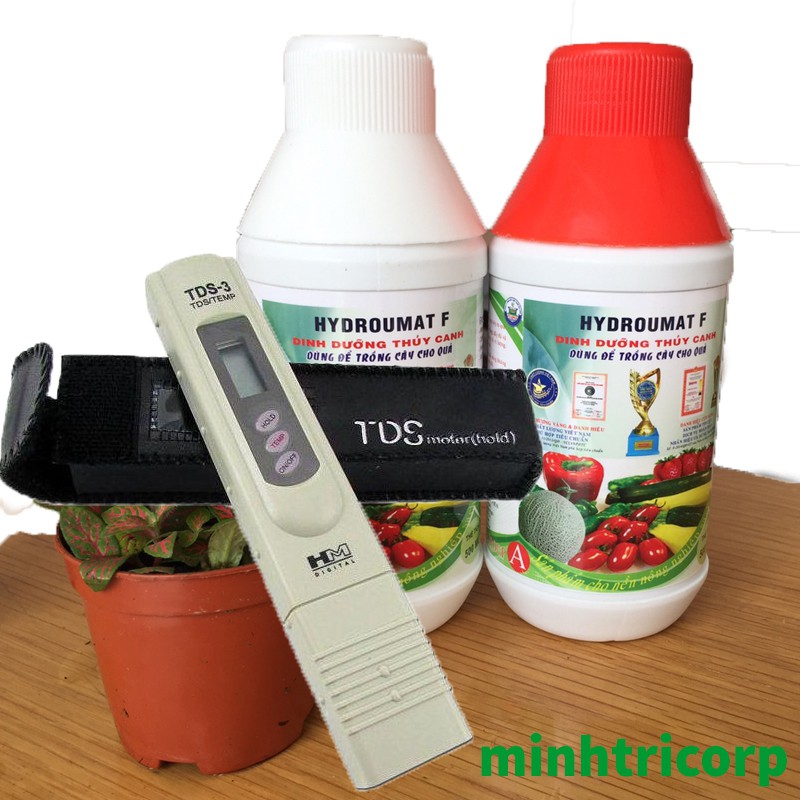 Combo dinh dưỡng thủy canh hydro umat f + bút đo tds-3
