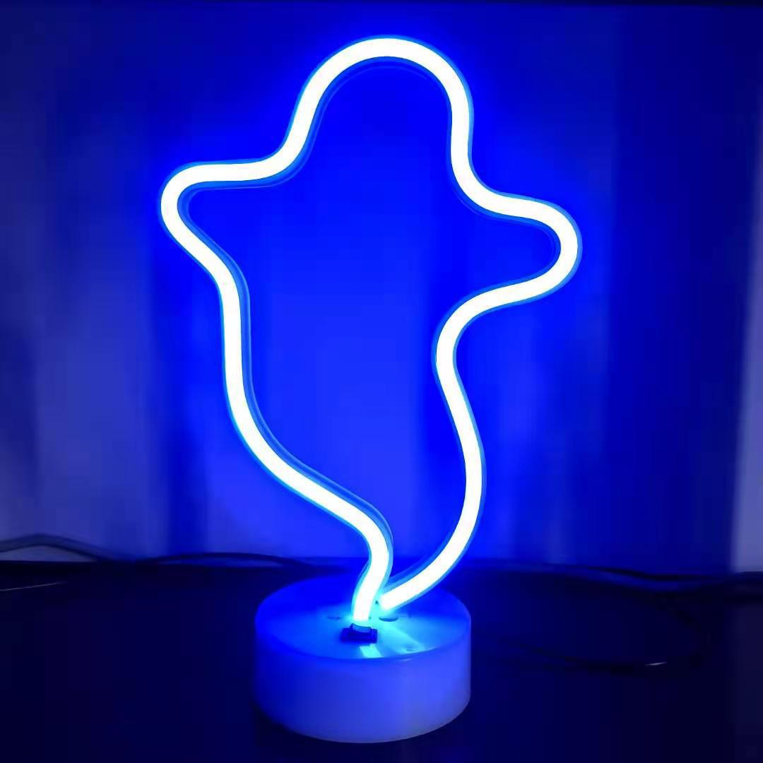 Led Neon Đêm Xương Rồng Hồng Hạc Hình Bàn Đèn Mây Mặt Trăng Trang Trí Phòng Ngủ USB Đèn Ngủ Neon