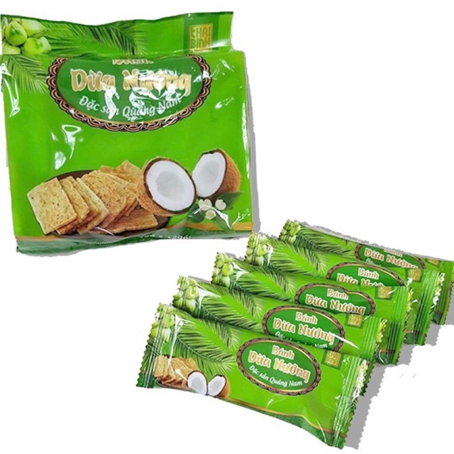 [Lấy mã giảm thêm 30%]Sét 3 Gói Bánh Dừa Nướng Quảng Nam Giòn Tan Béo Ngon