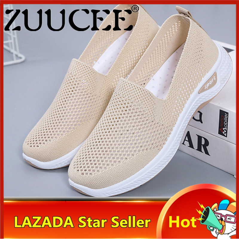 Giày Cho Mẹ ZUUCEE, Giày Lưới Cho Nữ Giày Đế Bằng Sneakers Giày Nữ Thoáng Khí Và Thoải Mái Giày Đi Bộ, Giày Đi Bộ Ngoài Trời