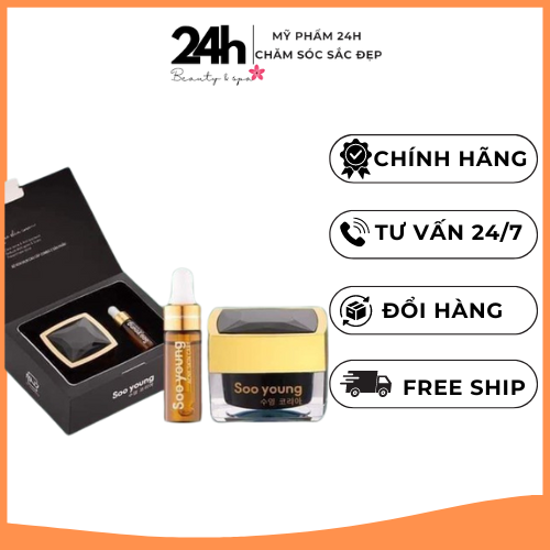 Combo kem face + serum mụn Lục Tảo Soo young