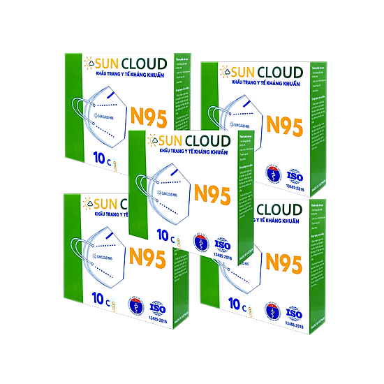 Khẩu trang y tế kháng khuẩn n95 - khẩu trang sun cloud n95
