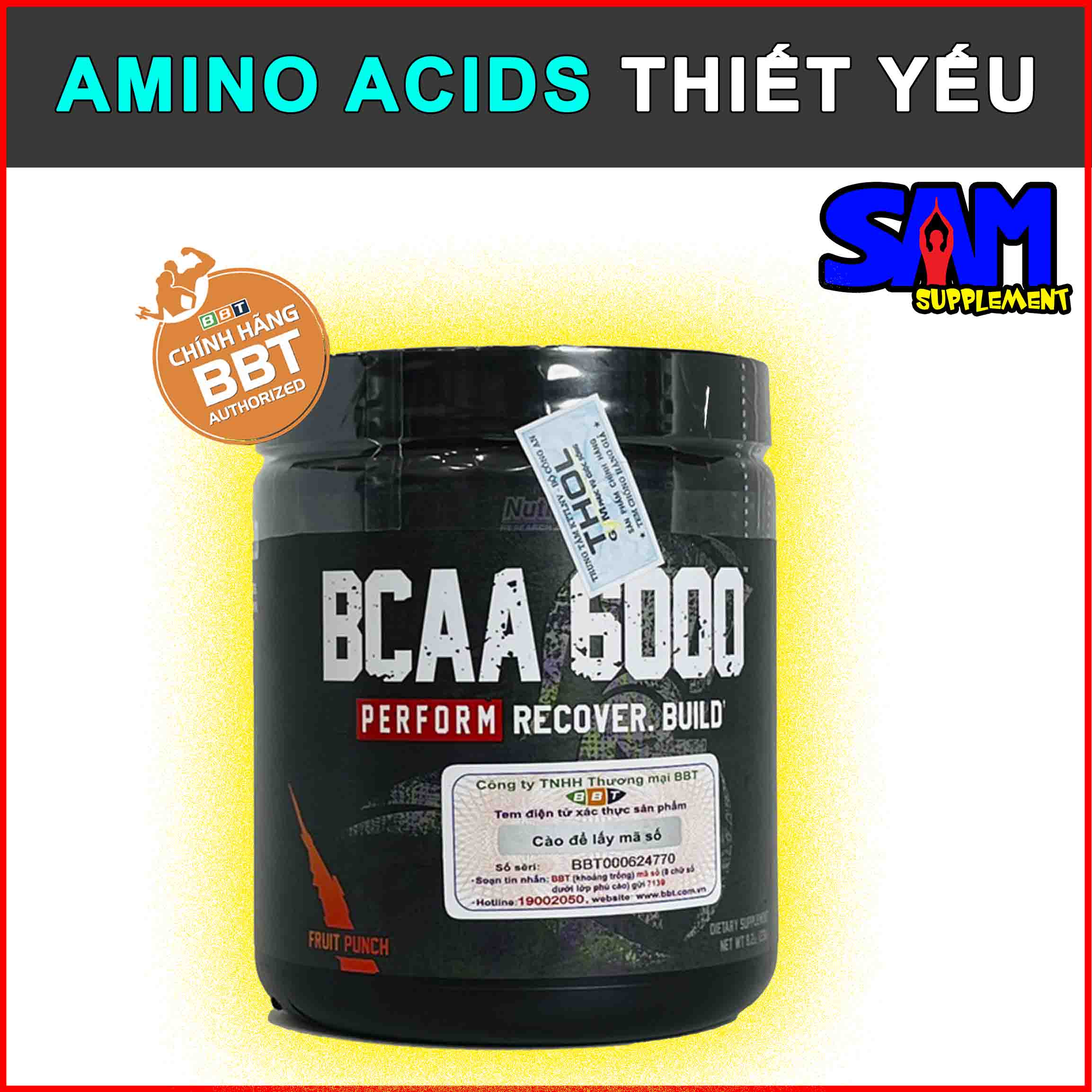BCAA6000 Phục hồi, xây dựng cơ bắp - Nutrex Intra Workout sử dụng trong lúc tập luyện thể thao, gym - HÀNG CHÍNH HÃNG BBT