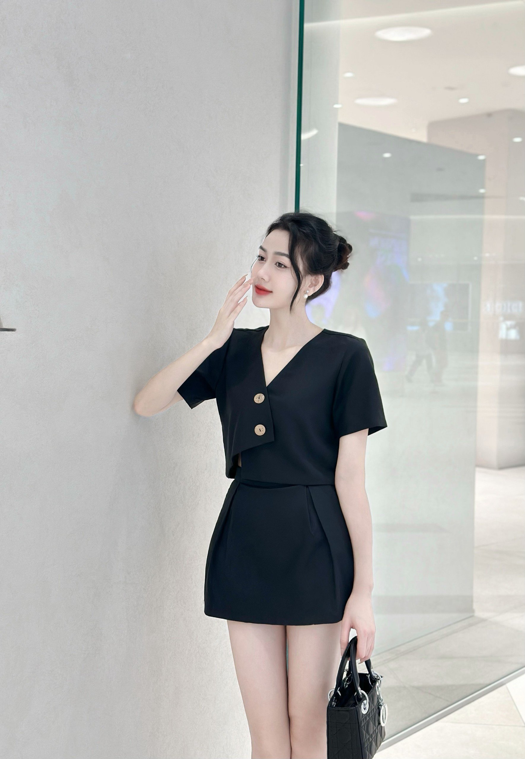 Yu cherry | váy pleated mini skirt yv037
